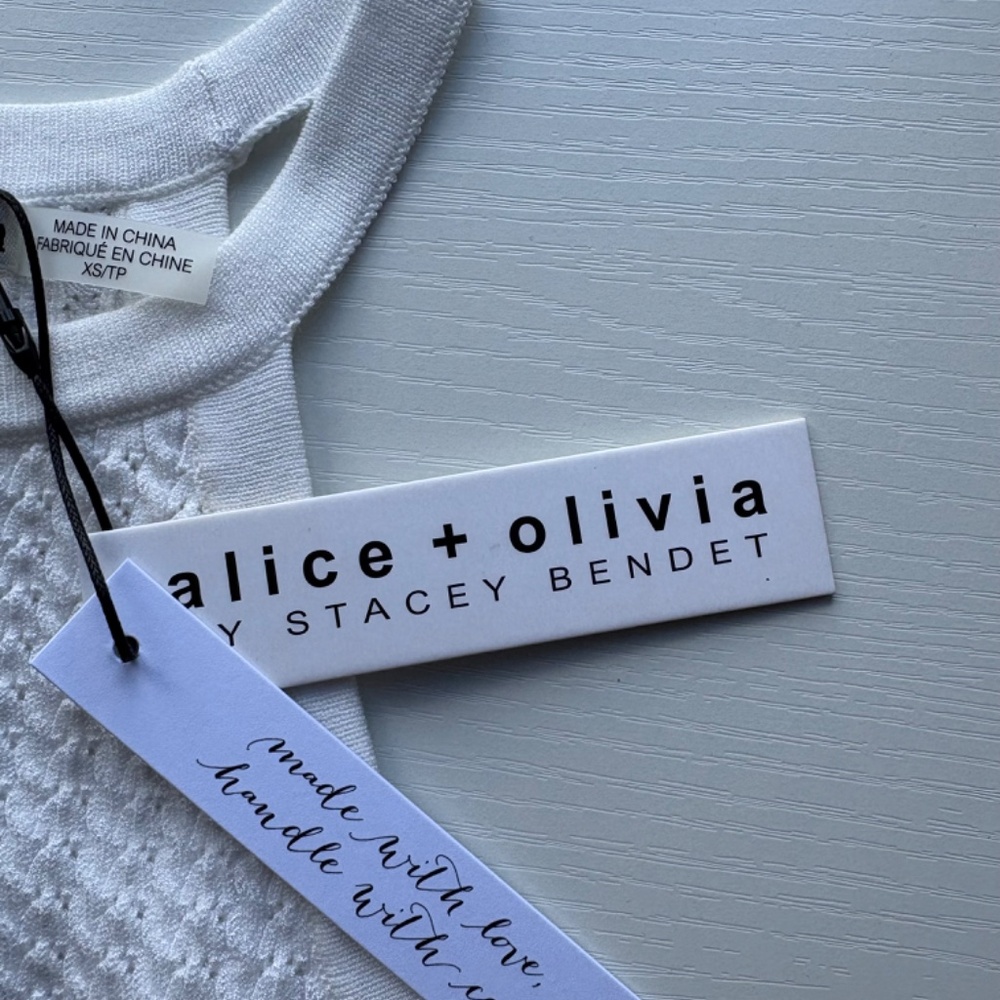 NWT Alice + Olivia halter neck tank top, XS - Picture 4 of 5
